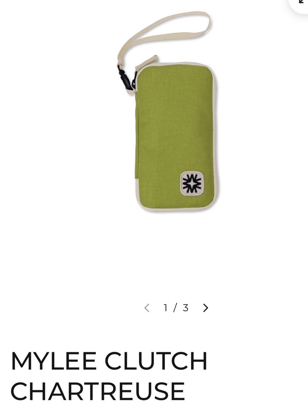 Walker Family Goods Mylee Clutch in Chartreuse Green Zip Around Wallet - Picture 1 of 13